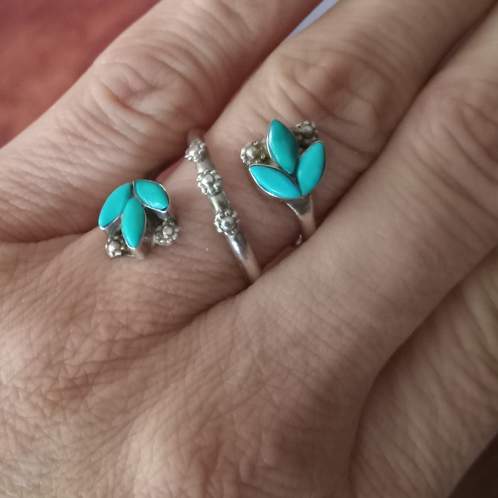 {SOLD} Handmade sterling silver and turquoise ring